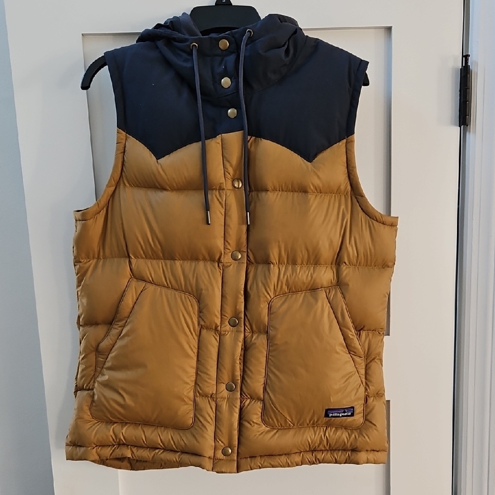 Brown and Navy Puffer Vest